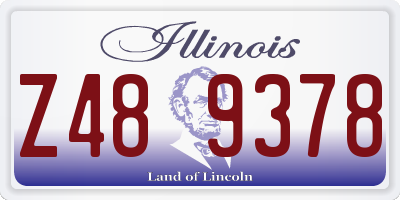 IL license plate Z489378