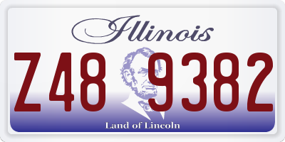 IL license plate Z489382