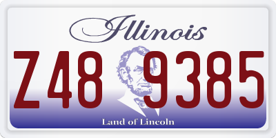IL license plate Z489385