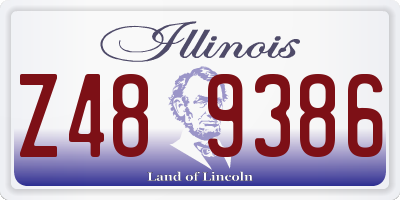 IL license plate Z489386