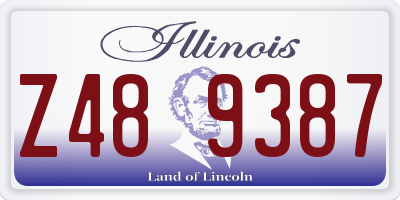 IL license plate Z489387