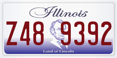 IL license plate Z489392