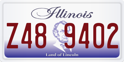 IL license plate Z489402