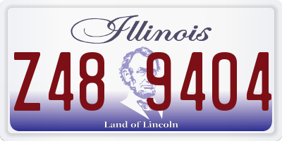 IL license plate Z489404