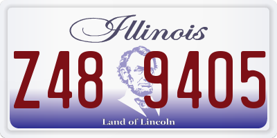 IL license plate Z489405