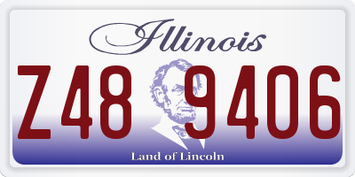IL license plate Z489406