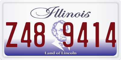 IL license plate Z489414