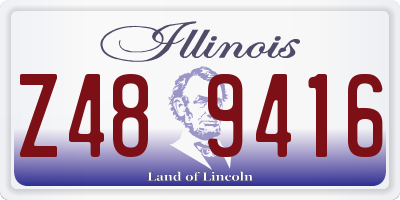 IL license plate Z489416