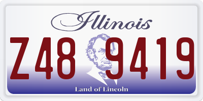 IL license plate Z489419