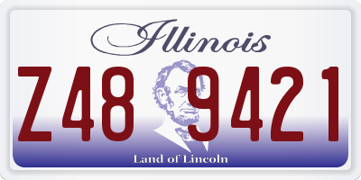 IL license plate Z489421