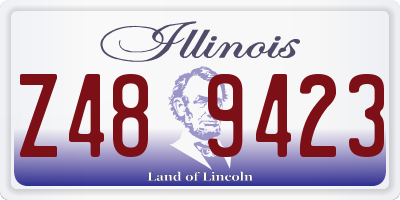 IL license plate Z489423