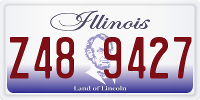 IL license plate Z489427