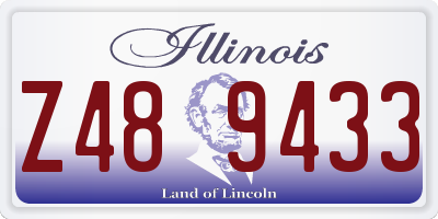 IL license plate Z489433