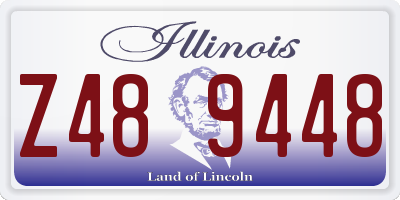 IL license plate Z489448