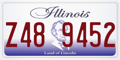 IL license plate Z489452