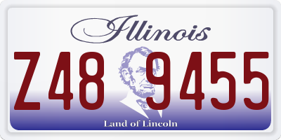 IL license plate Z489455