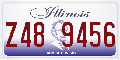 IL license plate Z489456