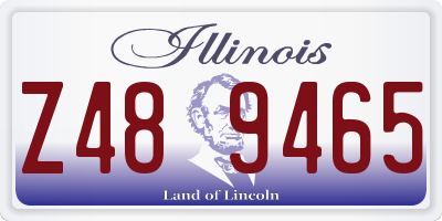 IL license plate Z489465