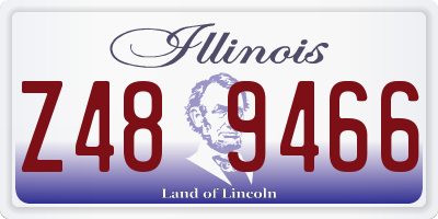 IL license plate Z489466