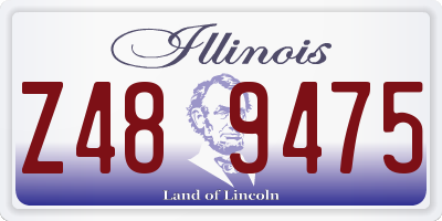 IL license plate Z489475