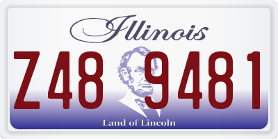 IL license plate Z489481