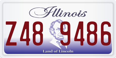 IL license plate Z489486