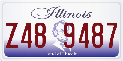 IL license plate Z489487
