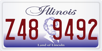 IL license plate Z489492