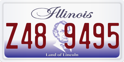 IL license plate Z489495