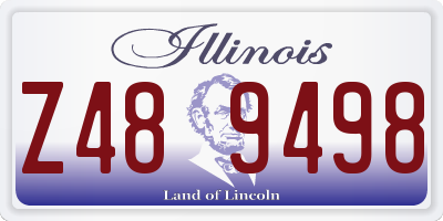 IL license plate Z489498