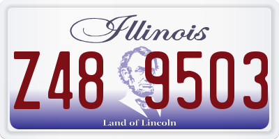 IL license plate Z489503