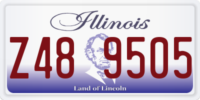 IL license plate Z489505