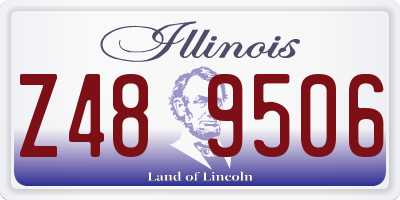 IL license plate Z489506