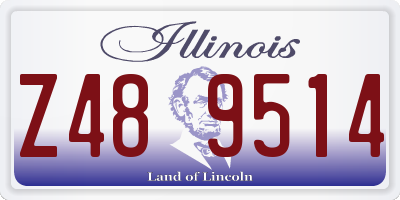IL license plate Z489514