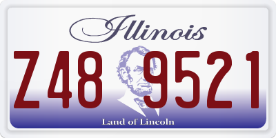 IL license plate Z489521