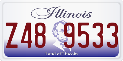 IL license plate Z489533