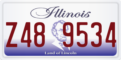 IL license plate Z489534
