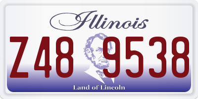 IL license plate Z489538