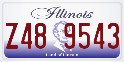 IL license plate Z489543