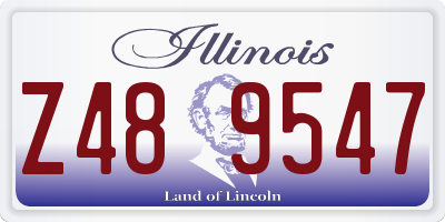 IL license plate Z489547