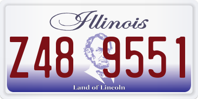 IL license plate Z489551