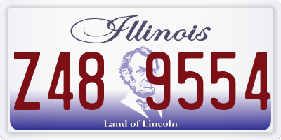 IL license plate Z489554