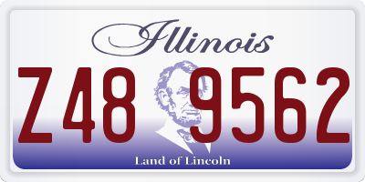IL license plate Z489562