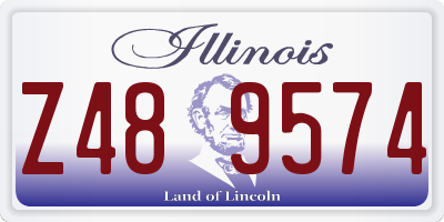 IL license plate Z489574