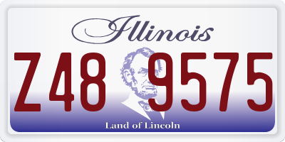 IL license plate Z489575