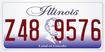 IL license plate Z489576