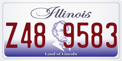 IL license plate Z489583