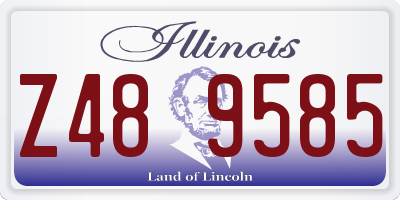 IL license plate Z489585