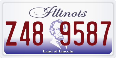IL license plate Z489587
