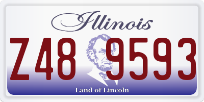 IL license plate Z489593